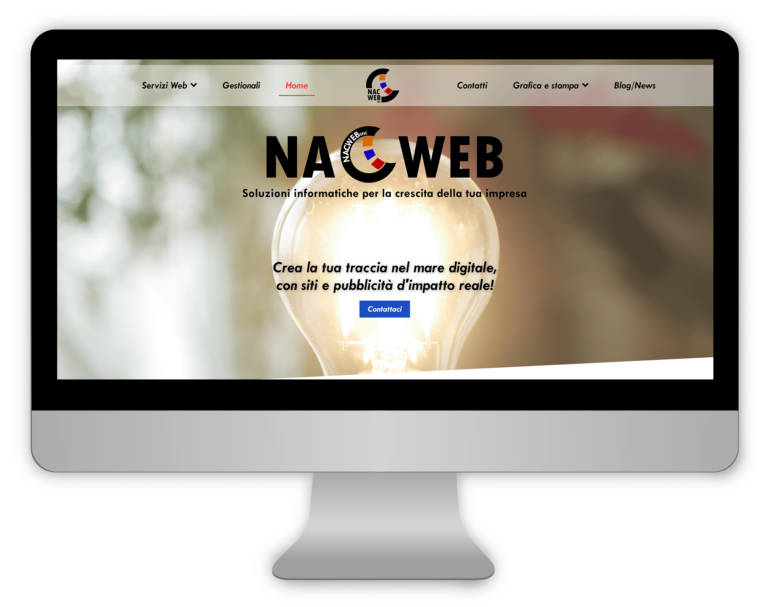 Homepage Desktop sito web computer